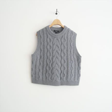 2024AW / Theory / Felted Wool Cash Cable Vest / 01-4301719 / 2505-1111