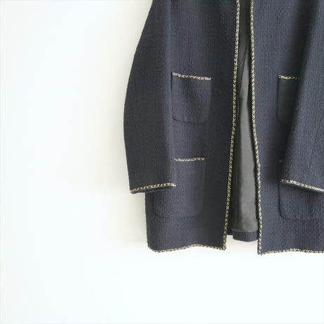 2022AW / DEUXIEME CLASSE / chain ツイード ジャケット / 22010500410030 / 2404-0402