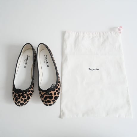 2022AW / 日本限定品 / repetto / Cendrillon　ベロアレオパードバレエシューズ / 2402-0329