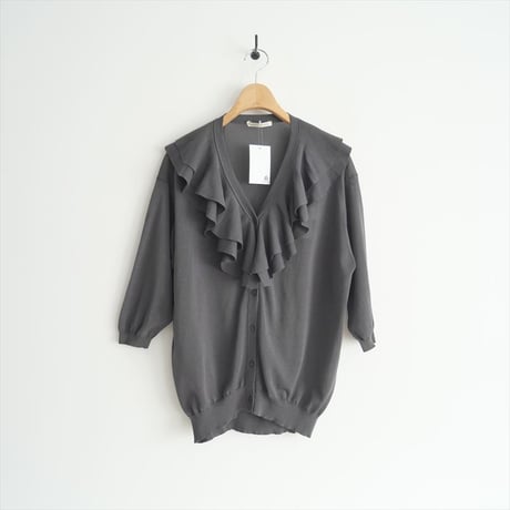 未使用 / DESIGNWORKS / フロントラッフルショートスリーブカーディガン / 35470141009 / 2412-0034