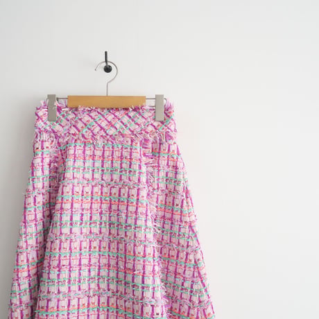 2024SS今季 / 未使用 / SHE Tokyo / Eva Jelly Beans Tweed スカート / S-SK-439 / 2404-0279