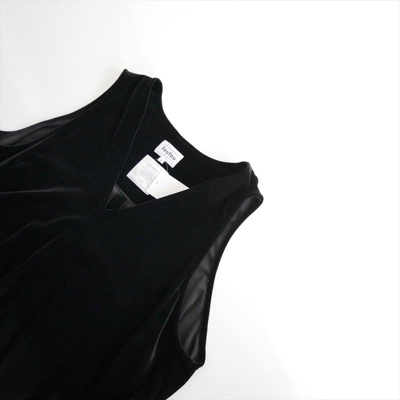 foufou / no-sleeve velour one piece / FF92OP03