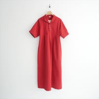 継続販売品 未使用 FIL DE FER シアサッカーストライプ　スキッパーワンピース 10-1-03-200-5-2 2605-1291