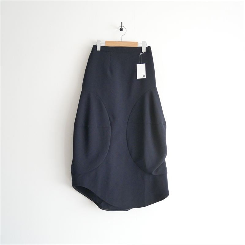 ENFOLD 23aw ダブルクロス コクーンホールスカート　ブラック　38 2024 / 未使用 / ENFOLD / ダブルクロス コクーンホールSK / 300HS2