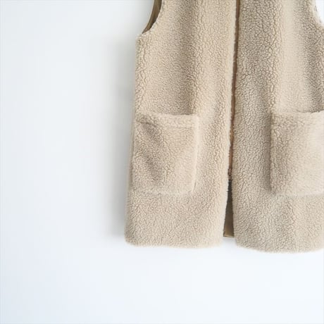 2023AW / 未使用 / journal standard luxe別注 / ARMEN / REVERSIBLE FLEECE H/N LONG VEST / 2412-0376