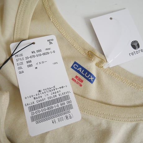 2023 / DEUXIEME CLASSE別注 / CALUX / CANDY COLOR SLEEVELESS TEE / 23070510002810 / 2309-0043