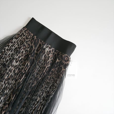 2025 未使用 DEUXIEME CLASSE購入品 LOYD FORD LEOPARD TULE SKIRT 25060510000510 2606-0728