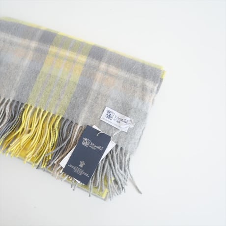 / 継続販売品 / WA000056AU686800 / Johnstons / カシミヤ大判ストール Yellow and Grey / 2411-0997