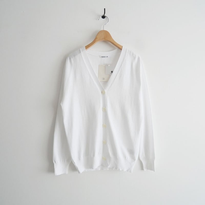 Deuxieme Classe ICE Vネックカーディガン白