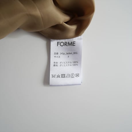 2024SS / FORME / ジャケット / 2404-0514
