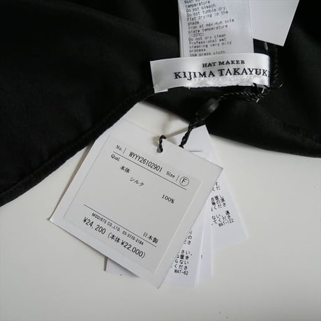 2026SS今季・人気完売品 / 未使用 / KIJIMA TAKAYUKI SILK SCARF DOCKING VISOR WYYY261029 / 2605-0977