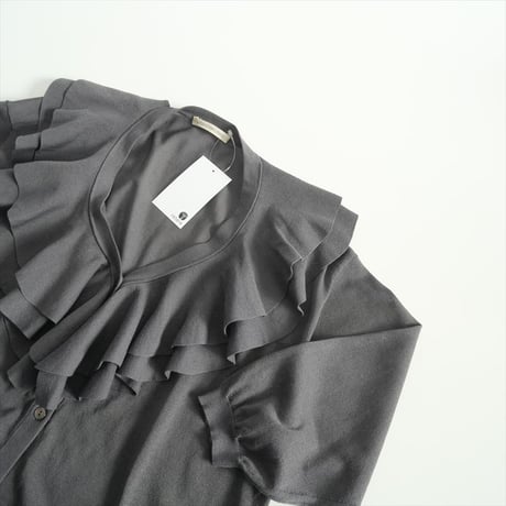 未使用 / DESIGNWORKS / フロントラッフルショートスリーブカーディガン / 35470141009 / 2412-0034