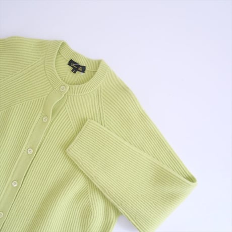 2021AW / Drawer / 9Gウールカシミヤ畔編みクルーネックカーディガン / 6515-105-0481 / 2404-0816