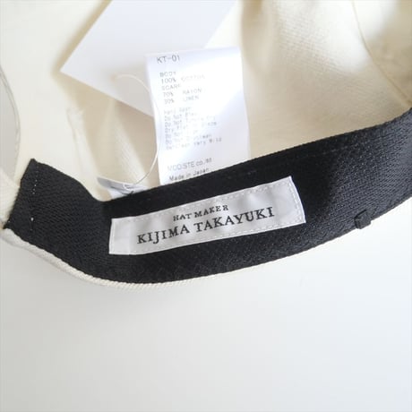 2024SS / KIJIMA TAKAYUKI×TRESSE / CAP in OFF-BLKtile / 2411-0009