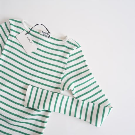 2022SS / 未使用 / Ron Herman別注 / AURALEE / RIB BOAT NECK L/S TEE / A22SB01RH / 2501-0821