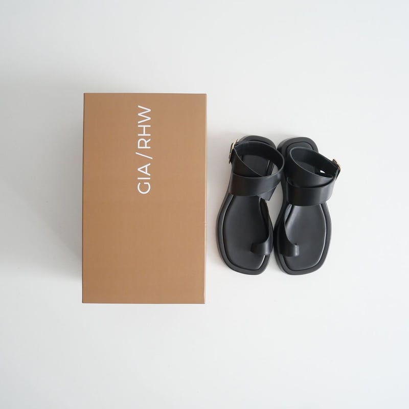 GIA BORGHINI】LEATHER ANKLE STRAP サンダル