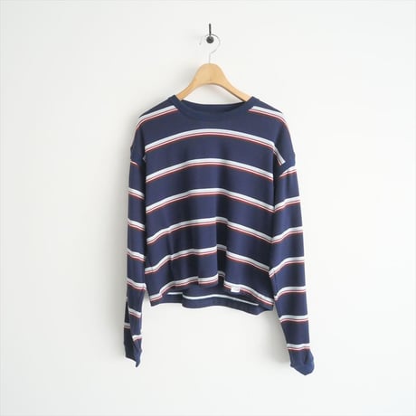 2024AW今季 / BEAUTY&YOUTH同型お取扱い / JANE SMITH / COTTON MULTI BORDER SHORT PULLOVER / 2411-0473