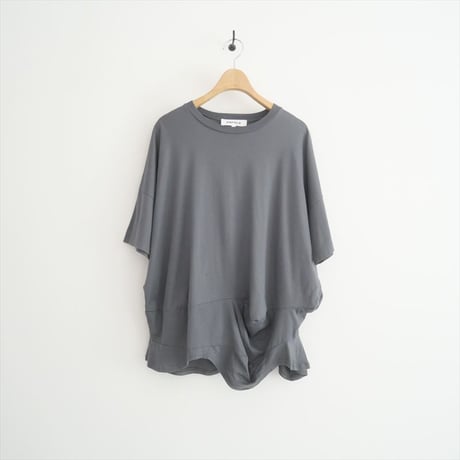 ENFOLD / CURVE LAYERED-HEM T-SHIRT / 300HA280-2800 / 2504-0625
