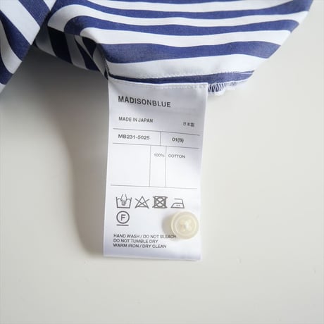 2023SS・人気完売品 / L'Appartement購入品 / MADISON BLUE / J.BRADLEY CUFF SH L.STRIPE / 2505-0223