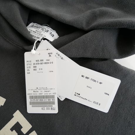 2025AW今季・人気完売品 / 未使用 / AP STUDIO購入品 / AMERICANA / AMEY emblem HOODIE PULLOVER / 2512-0732