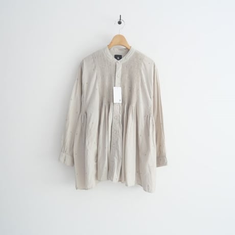 2024AW / maison de soil / COTTON DOT FLOWER PRINT PINTUCK ブラウス / INMDS24711D / 2506-0434