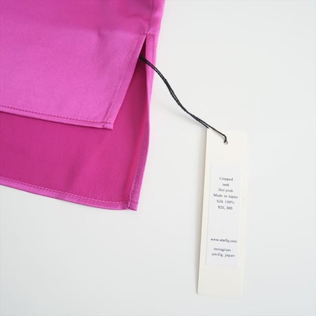 2024SS今季 / 未使用 / unefig. / Cropped tank シルク / 2406-0029