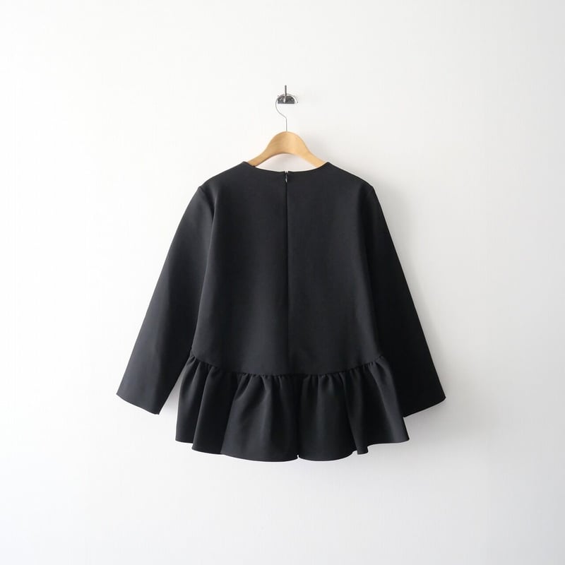 yori ヨリ ケープフリルブラウス【2022SM】黒 ブラック 38 【公式通販】