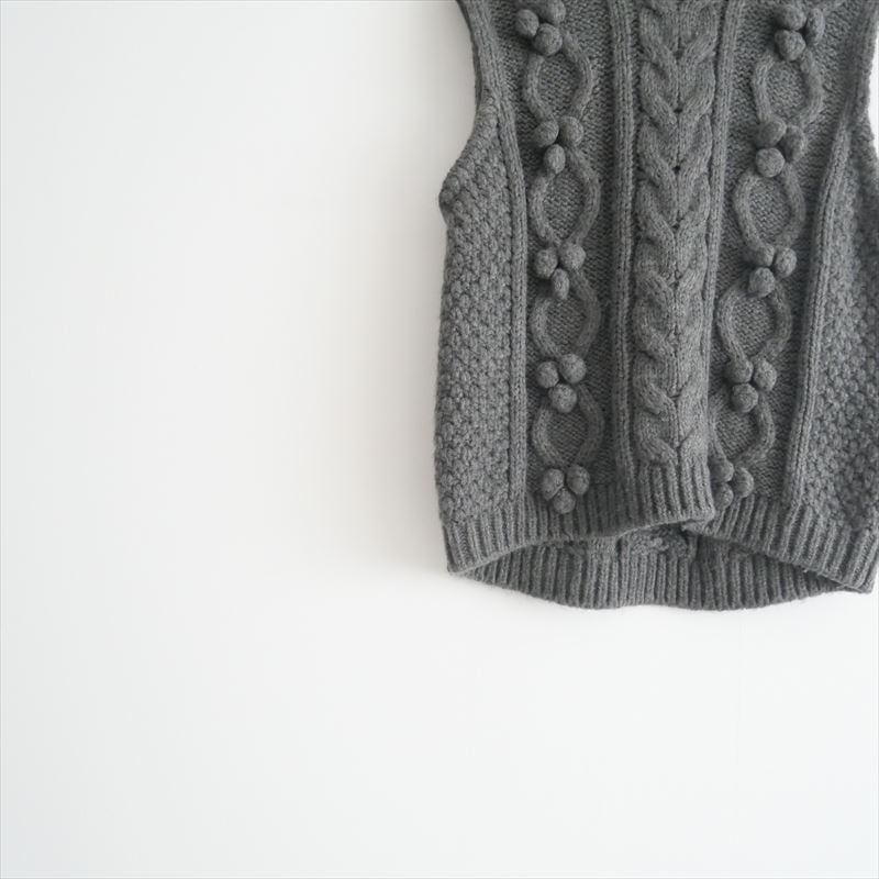 machatt 2022aw ポップコーンニットベスト