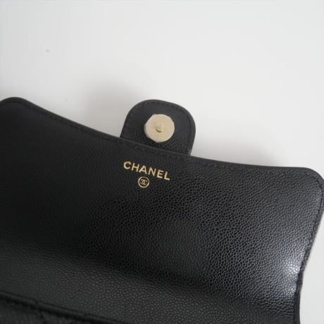 2023 / CHANEL / PHONE HOLDER WITH CAIN キャビアスキンショルダーウォレットバッグ / AP2096B10583 C3906 / 2411-0024