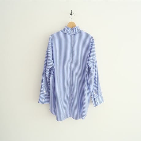 2024AW / 未使用 / ともさかりえさんのブランド / MY WEAKNESS / SHAUN SHIRT BLUE STRIPE / 9-SH-03 / 2509-0711