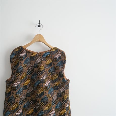 2023AW / 未使用 / mina perhonen / village ノースリーブドレス ヴィレッジ / aba3030 / 2402-1096