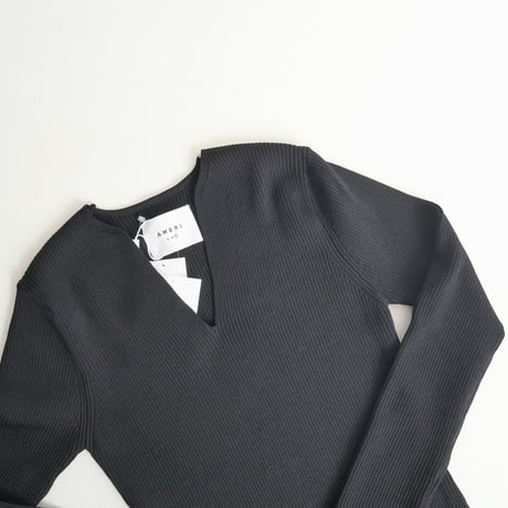 2023 / 未使用 / AMERI / BASIC CURVE KNIT TOP / 01310180320 / 2305-1083