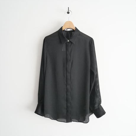 2023 / MUSE de Deuxieme Classe購入品 / Col Pierrot / Stripe Sheer シャツ / 23050520504030 / 2405-1486