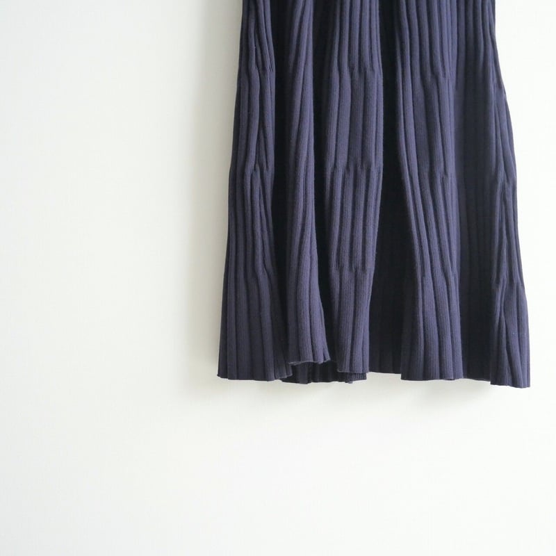 2020AW / NOBLE / ハリヌキシャドーボーダーニットフレアワンピース  