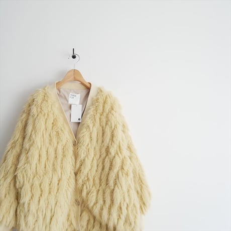 2023AW / THINK FUR / Fur×Knit Medium Cardigan  / 23TH-08 / 2511-0452