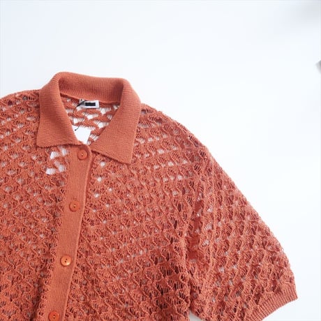 2023SS / H BEAUTY＆YOUTH / COTTON NYLON CORD COLLAER KNIT / 16281990953 / 2405-1146
