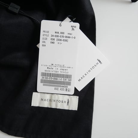 2024 / 未使用 / L'Appartement購入品 / MACKINTOSH / ワイドパンツ / 24030570004410 / 2406-0807