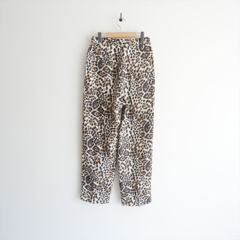 【新品•未使用】ジャザサイズ レオパード パンツ XS 受注制【Chikashitsu +】leopard wide cotton pants (2color