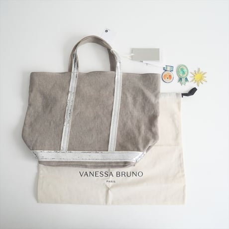 未使用 / vanessabruno / リネンMカバストート ワッペン3点付き / 2505-0835