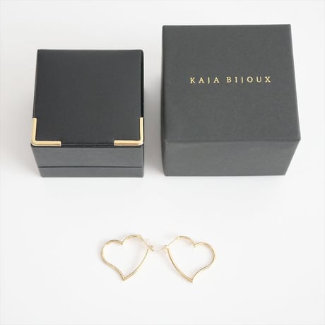 継続販売品 / KAJA BIJOUX / Small Heart Hoop Pierce / KR371487 / 2506-0819