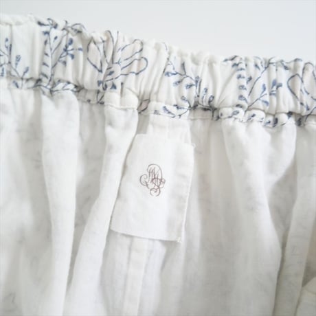 2024SS / maison de soil / Cotton Leaf & Flower Block Print Easy Pant / INMDS24074  / 2506-0431