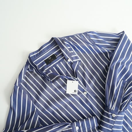 2023 / M・fil × EFFE BEAMS / 別注 ストライプ シャツドレス / 230-15756 / 2310-0663
