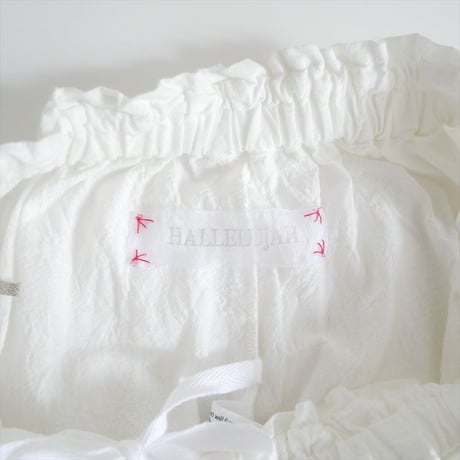 継続販売品 HALLELUJAH Pantalon コットンリネンフリルパンツ 2606-0144