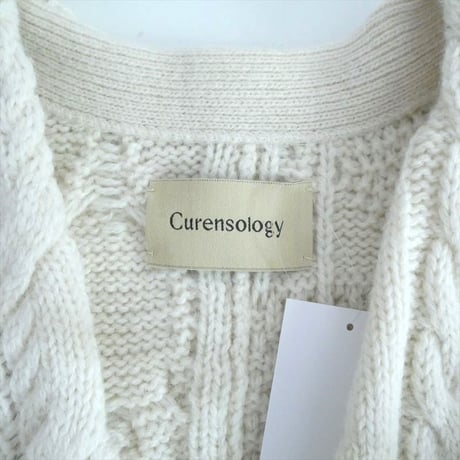 2023AW / Curensology / イレギュラーアランニットカーディガン / 970406 / 2410-0333