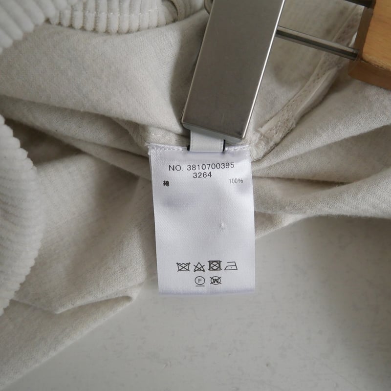 美品　ebure トップカラーコーデュロイシャツブラウス　ブルー　38 エブール ebure トップカラーコーデュロイ シャツブラウス