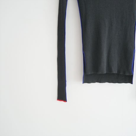2023AW / 未使用 / nagonstans / point-color long-sleevesニット / 470GA470-1280 / 2508-0107