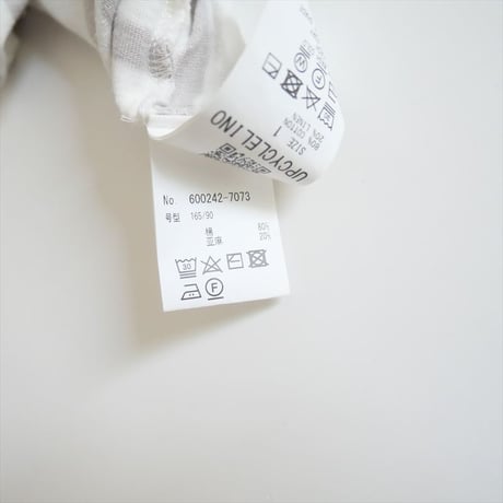 継続販売品 / UpcycleLino / BASIC ビッグ半袖バスクTee / 600242-7073 / 2508-1108