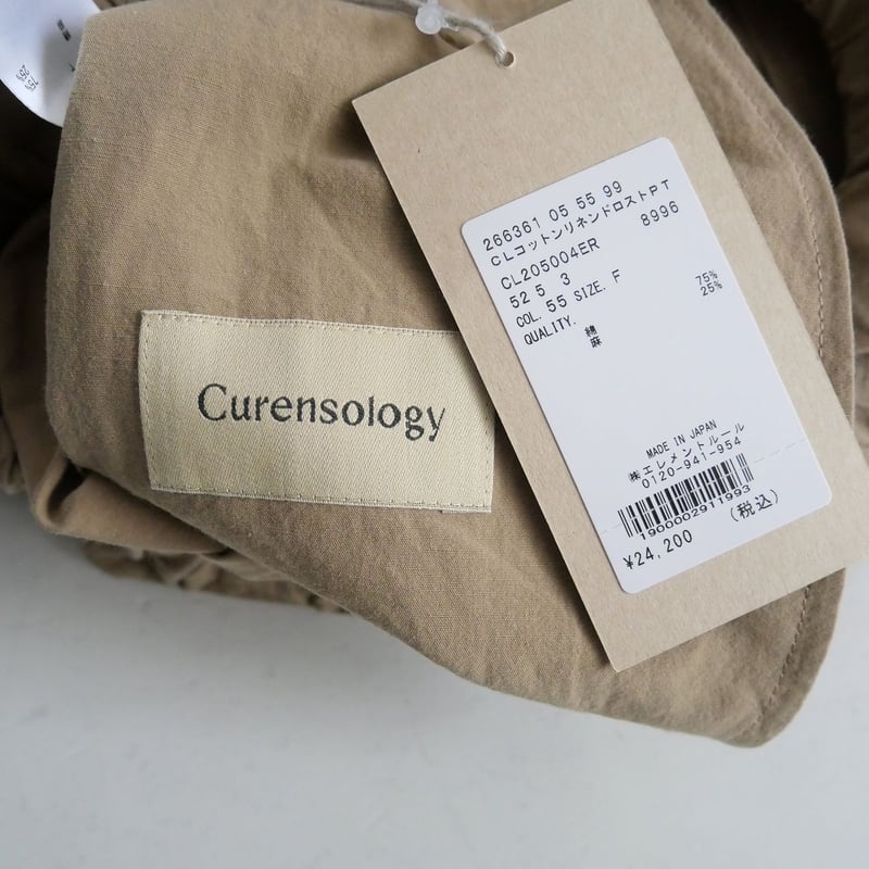 2023 / 未使用 / Curensology / コットンリネンドロストパンツ 2023 / 未使用 / Curensology / コットンリネンドロストパンツ