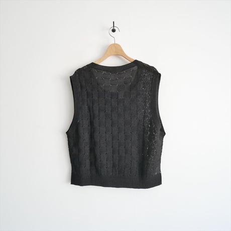 2026SS今季 / 未使用 / atelier naruse cotton basket weave knit vest nakt-51 / 2604-0651