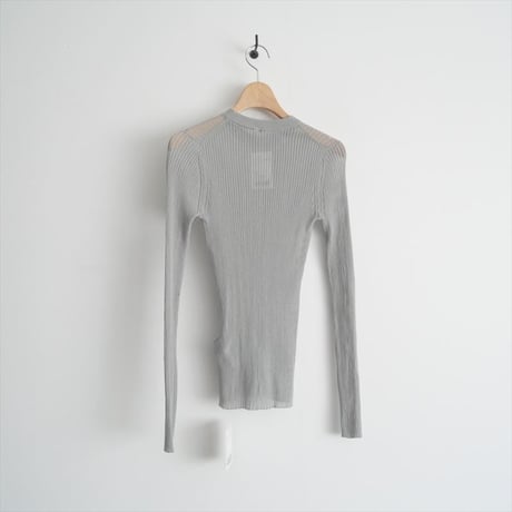 2024SS / 未使用 / L'Appartement / Cotton Nylon Sheer Rib Knit / 24080560710010 / 2412-0779